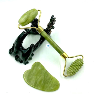 Gua Sha Jade Facial Slimming Roller Stone Face Massage