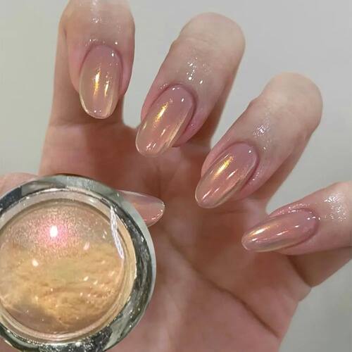 1Pcs  Chrome Light Champagne Gold Nail Powder Magic Mirror A