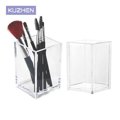 Make Up Organizer Plastic Makeup Brush Pot Storage Acrylic F