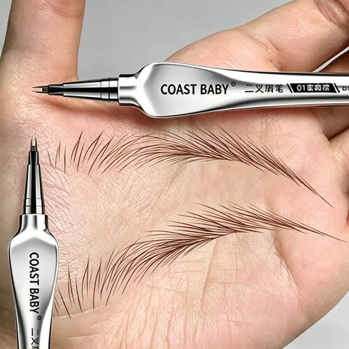 All Day Wear 2 Forks Liquid Brow Pen Waterproof Natural Long