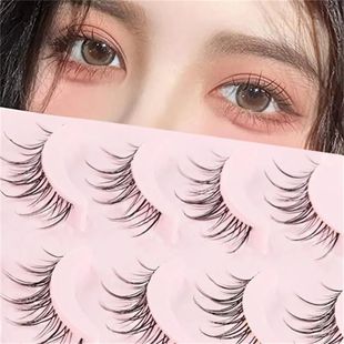 Manga Lashes 5 Pairs Anime Cosplay Faux Mink Lashes Natural