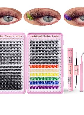 Eyelash Book Colored Lash Extension Kit DIY Lash Clusters Cu