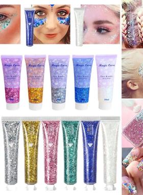 Glitter Sequ Gel Cream for Face Body Lip Eye Nail DIY Shinni