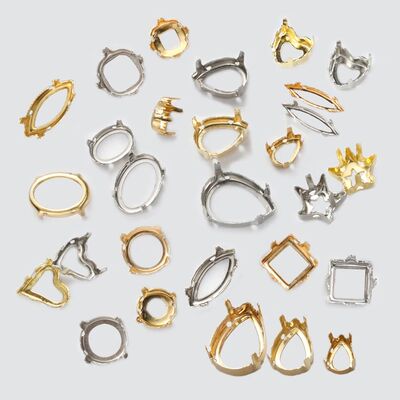 20pcs 50pcs Needlework Accessories Rhinestone Frame Oval Rou