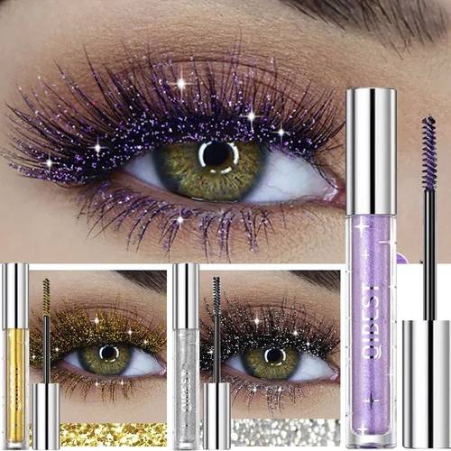 Diamond Glitter Mascara Sliver Gold Purple Galaxy Sequ Eyela