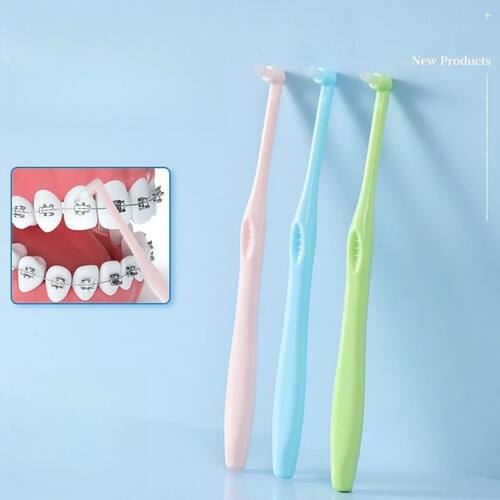 Small Head Single-Beam Soft Teeth Cleaning Toothbrush Orthod