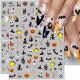 Pumpkin 1pcs Nail Skull Bat Supplies Head Stickers