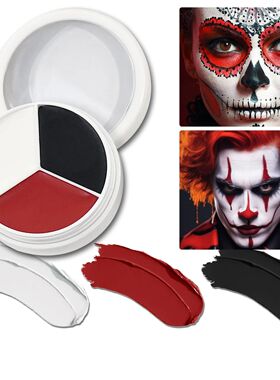 Halloween Makeup Palette Face Body Paint Makeup Wheel White