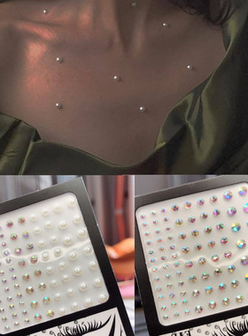 2pc Glit Diamond Makeup Eyeliner Eyeshadow Face Rhinestone S