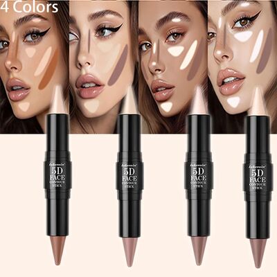Dual-Ended Sharp Tip Contour Highlighter Waterproof And Swea