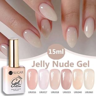 15ml Jelly Milky White Translucent Color Gel Polish Semi Per