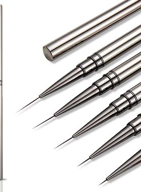 Silver Nail Liner Brush 6/9/12/15/18mm Thin Nail Art Brush f