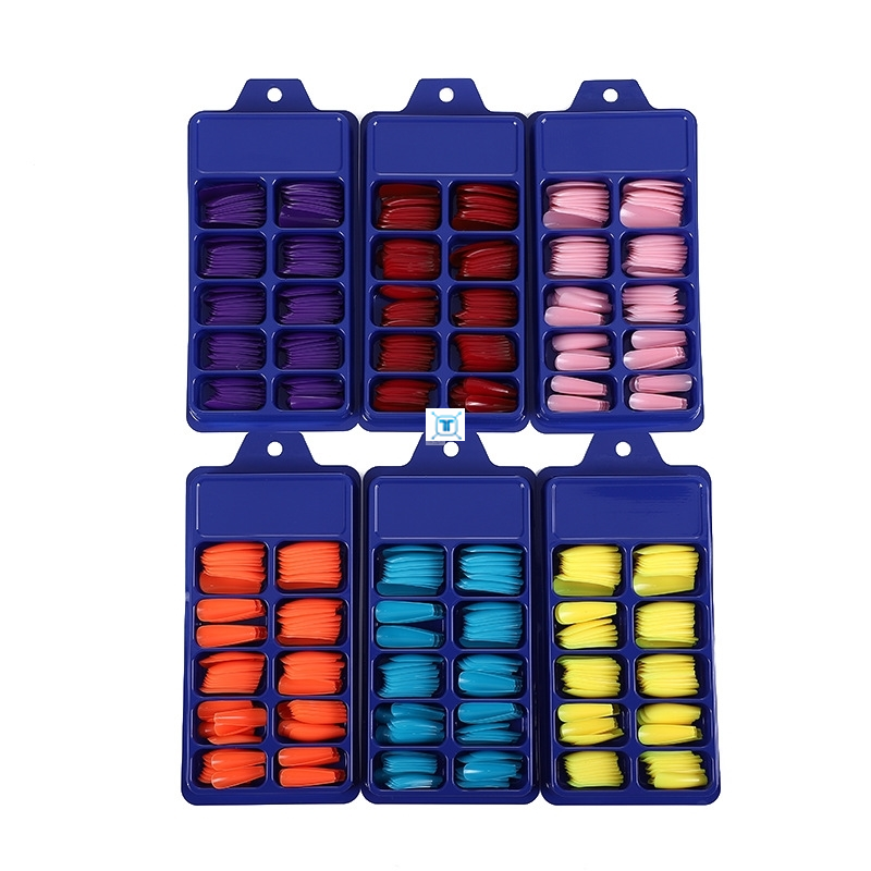 100 pieces of t trapezoidal fake nails summer net red candy