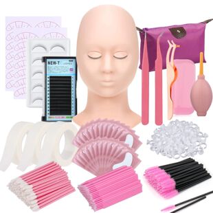 False Eyelash Extension Kit Set for Beginner Lash Brush Twee