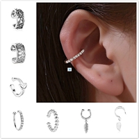20style Clip on Wrap Earring Trart Tragus Body Jewelry Ear Cuff