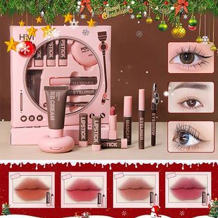 lipsticks &BB Christmas press powder set makeup Women