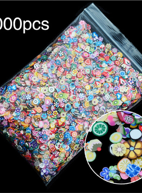 1pack Nail Art 3D Fruit Flowers Feather Design Tiny Slices P