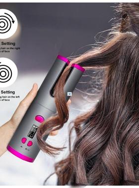 Cordless Automatic Hair Curler iron wireless Curling Iron US