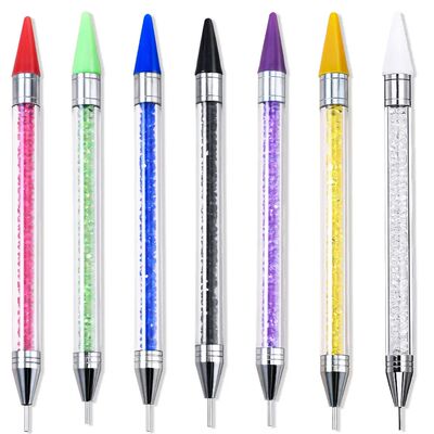 1Pc Dual-ended Rhinestone Gems Picker Dotting Pen Wax Pencil