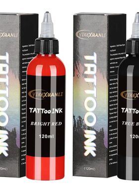 120ml red/black Tattoo Ink Pigment with box BodyArt Tattoo K