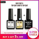 Base and Coat Gel Top Polish Matte Set Nail Soak