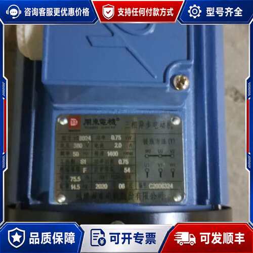 议价闽东电机三相异步电动机，型号AO2-8024，功率0.75k可维修