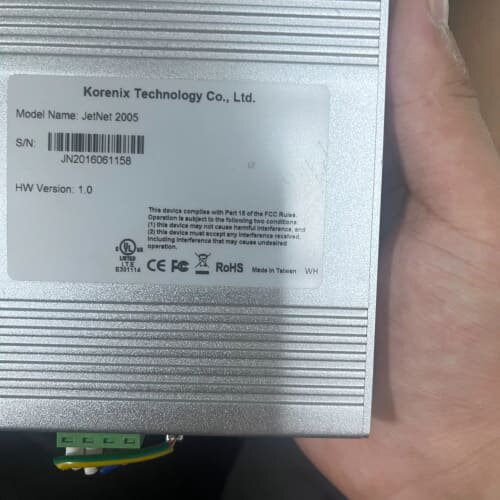 议价科洛理思Korex工业交换机JetNet 2005，5口可维修