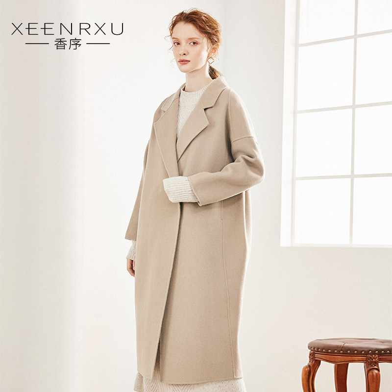 羊绒反季茧型显瘦新款双面呢大衣