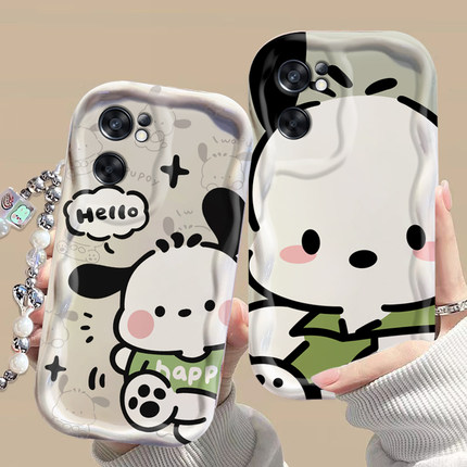 适用oppo reno7se手机壳日韩少女ooppreno7卡通帕恰狗0ppo reno7pro保护套ins可爱女生ren07个性学生reon7se