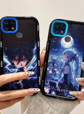 二次元适用realme真我C12手机壳索隆路飞realmeC17新款动漫创意全包边防摔硅胶磨砂壳