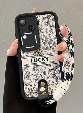 适用vivoV30 5G手机壳S18山茶花V2323A创意vlvos18学生女voviS18。保护套viviov3o可爱磨砂潮流小羊皮手绳潮