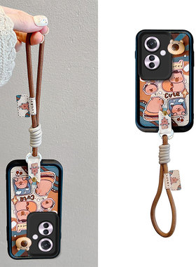 适用OPPOF25Pro手机壳卡皮巴拉男女opop f25pro皮纹煤球0ppo f25por卡通可爱女oppif25pro保护套新款f25pr0潮