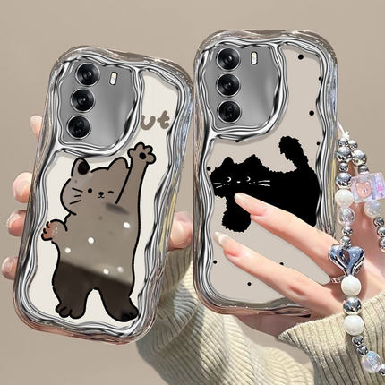 韩系ins少女适用于oppo reno7se手机壳opopa3pro小众高颜值ooppfindx6搞怪a72时尚可爱女realmegt5pro电镀壳