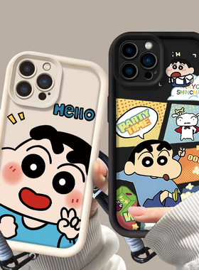 搞怪蜡笔小新适用oppo reno6手机壳ooppr15个性情侣0pp0k11保护套findx6可爱女生opop reno5新款硅胶外壳reon