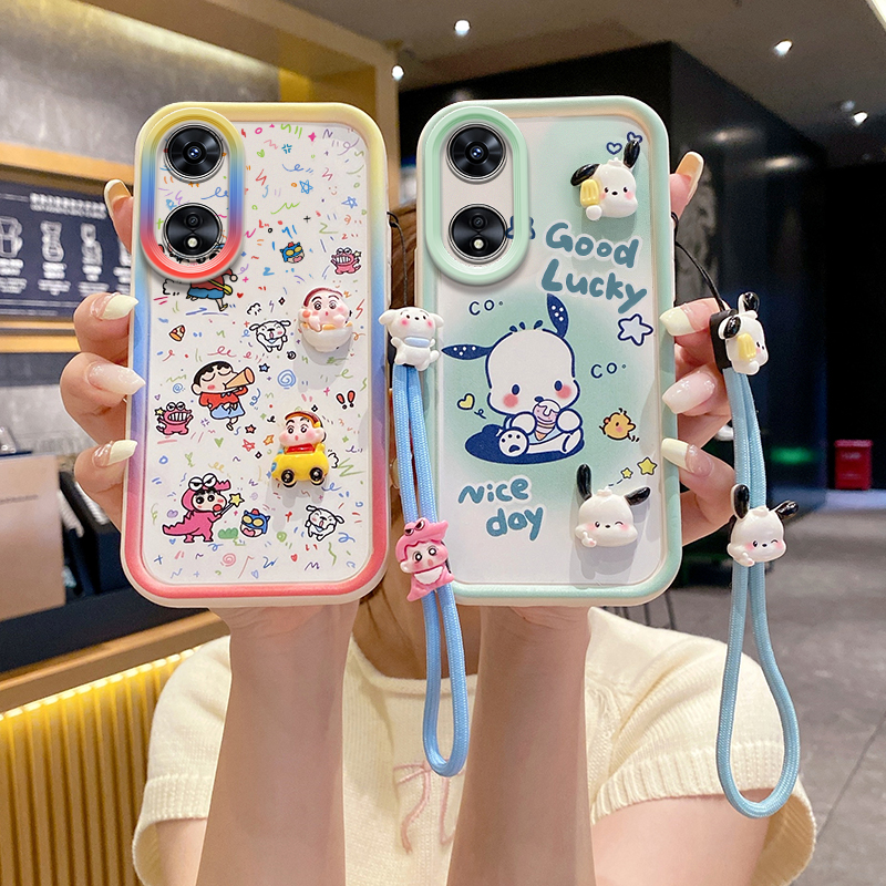 适用OPPO A58 5G手机壳卡通少女新款PHJ110洋气卡通opopa58x个性搞怪ooppa58保护套可爱女0ppoa58x蜡笔小新