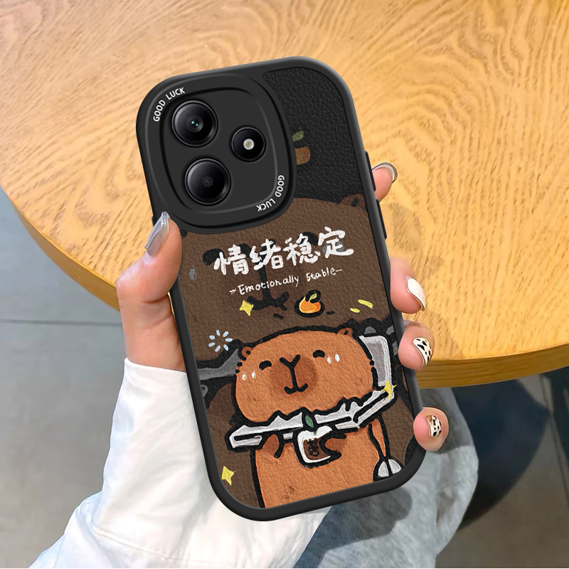 钱来马年新款适用红米Note13 5G手机壳卡通n14pro可爱Note13RPro创意卡皮巴拉好看斜跨潮女ins保护壳