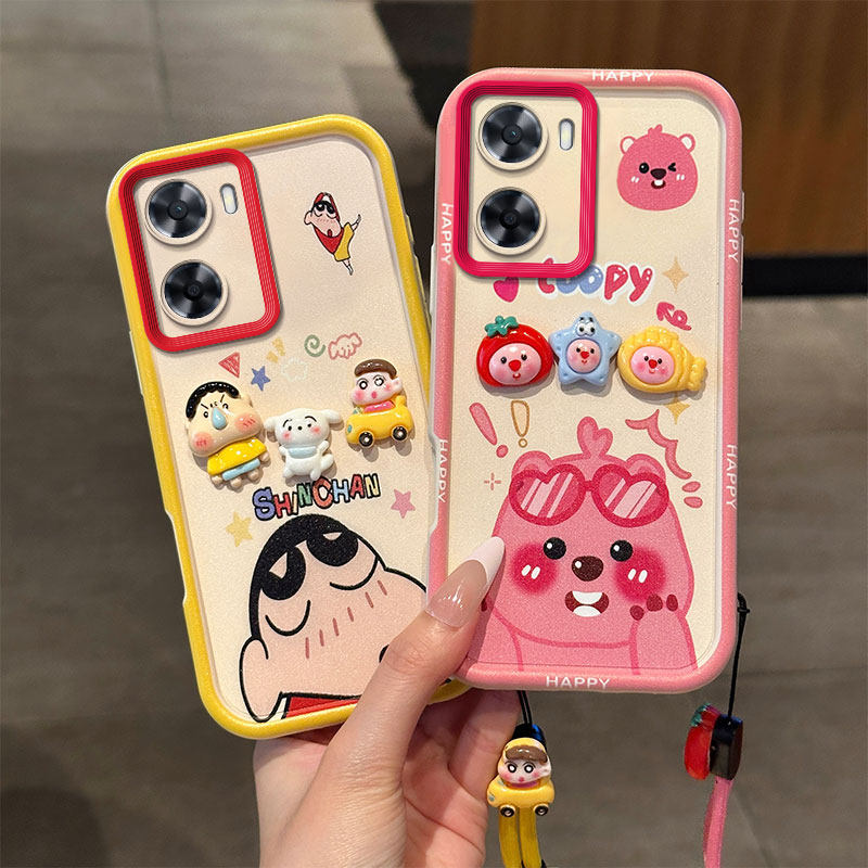 蜡笔小新适用oppoa77手机壳时尚潮少女a57s趣味搞怪a77S卡通立体A7720224G创意可爱日韩保护壳