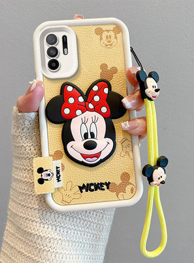 适用OPPOF19Pro手机壳卡通可爱女opop F19Pro+皮纹公仔米奇0ppo f19por动漫外壳oppif19pro十保护套时尚米妮