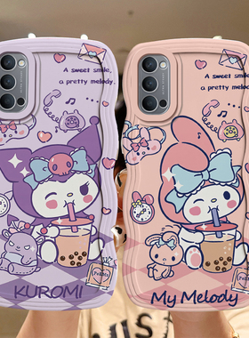 适用于OPPO reno4pro手机壳日韩网红opopreno4时尚波浪ooppreni4保护套0pporeno4软硅胶oppireno4pr0学生可爱