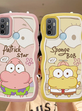适用于OPPO A32手机壳日韩卡通新款pdvm00简约少女款opopa32波浪网红潮女0pp0a32海绵宝宝ooppa32软硅胶opoa