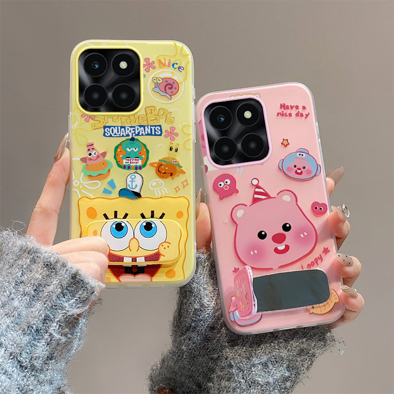 卡通可爱适用荣耀X6b手机壳HONOR×6b镜子h0norX6b保护套化为荣誉X6b潮少女X6b支架果冻壳小清新ins防摔潮