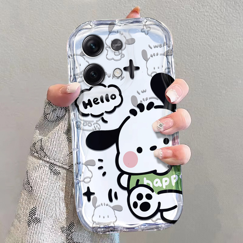 适用于红米NOTE13PRO手机壳日韩少女redmi note13卡通帕恰狗n0te13rpro保护套ins风可爱女生nite13pro+透明壳