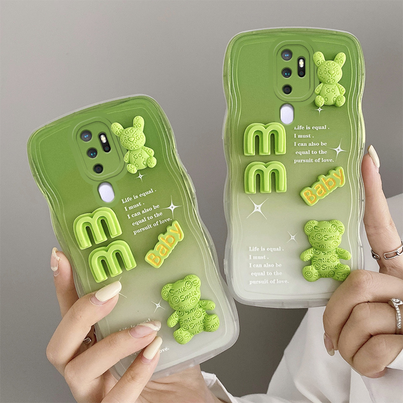 适用oppoa11手机壳日韩oopoA11网红高级OPa11防摔PCHM10潮女简约opppa11波浪纹欧珀A11软套poopa11立体渐变色