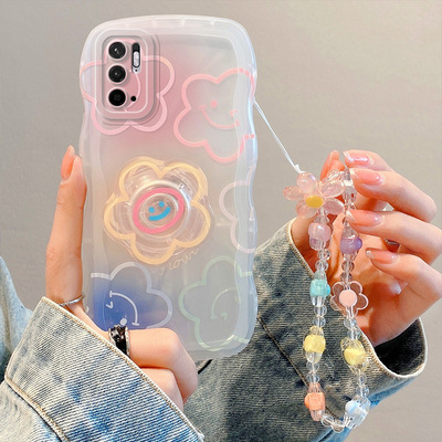 适用红米Note10 5G手机壳少女新潮redmi note10pro g5保护套ins风可爱女生nite10个性手链支架n0ta10pro硅胶