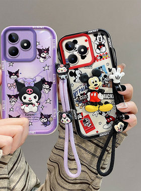 库洛米适用realme真我C51手机壳3d公仔米奇C53男女NarzoN53叮当卡通趣味可爱壳