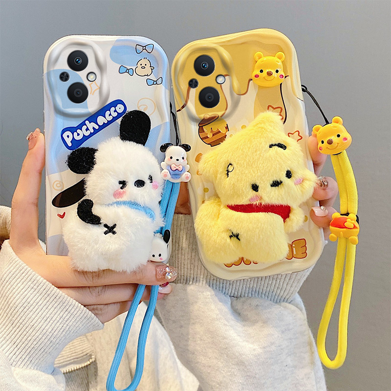 OPPOA95硅胶创意毛绒奶油壳