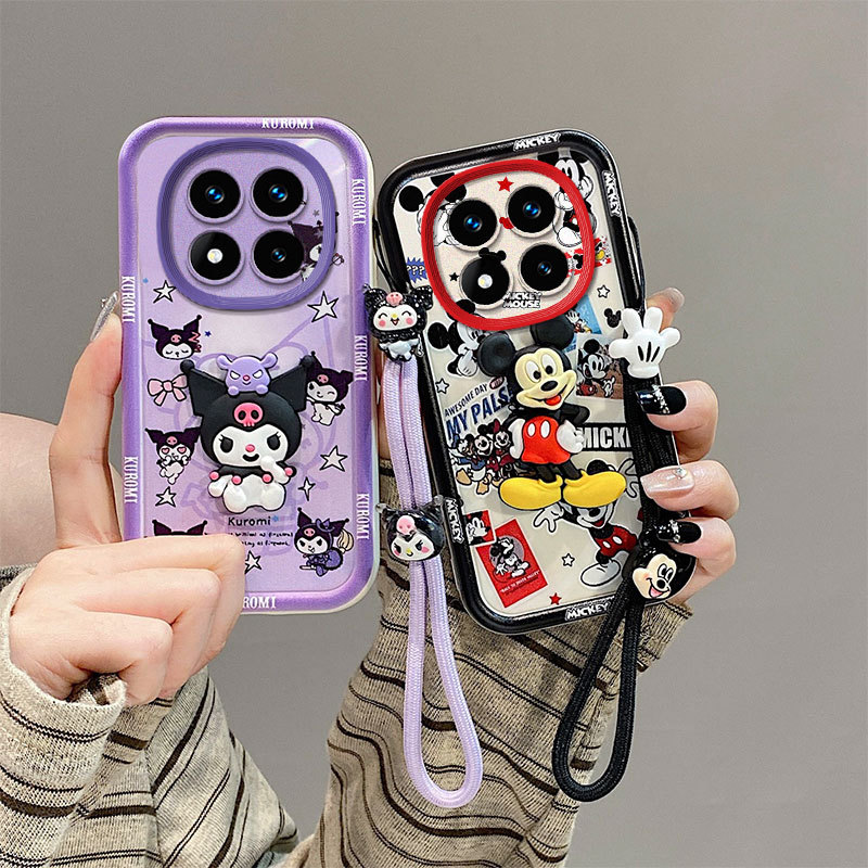 库洛米适用红米Note14Pro+手机壳3d公仔米奇Note144G男女Note14Pro叮当卡通趣味可爱壳