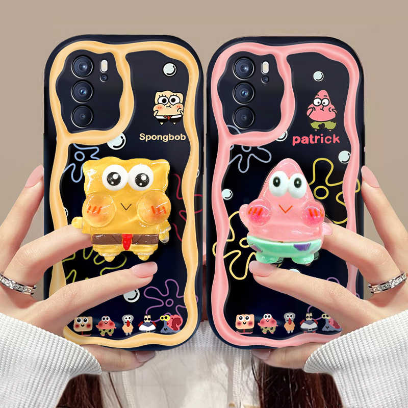 OPPORENO6硅胶可爱支架奶油壳