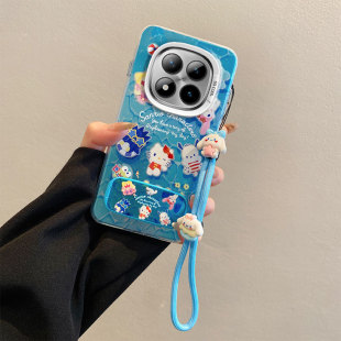 镜面支架适用红米Note15pro手机壳Note15立体Note15pro+彩绘25080RABDC防摔可爱少女动漫创意学生保护套全包