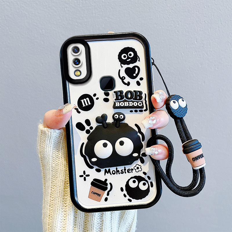 适用VIVO Y85手机壳日韩公仔vivi y85a保护套ins风可爱少女V1801A立体时尚学生vovo y85简约手绳vlvoy85搞怪